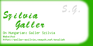 szilvia galler business card